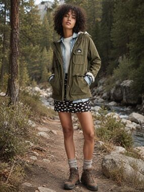 New Madewell x Penfield Kasson Olive Green Mountain Parka Women’s Sz S